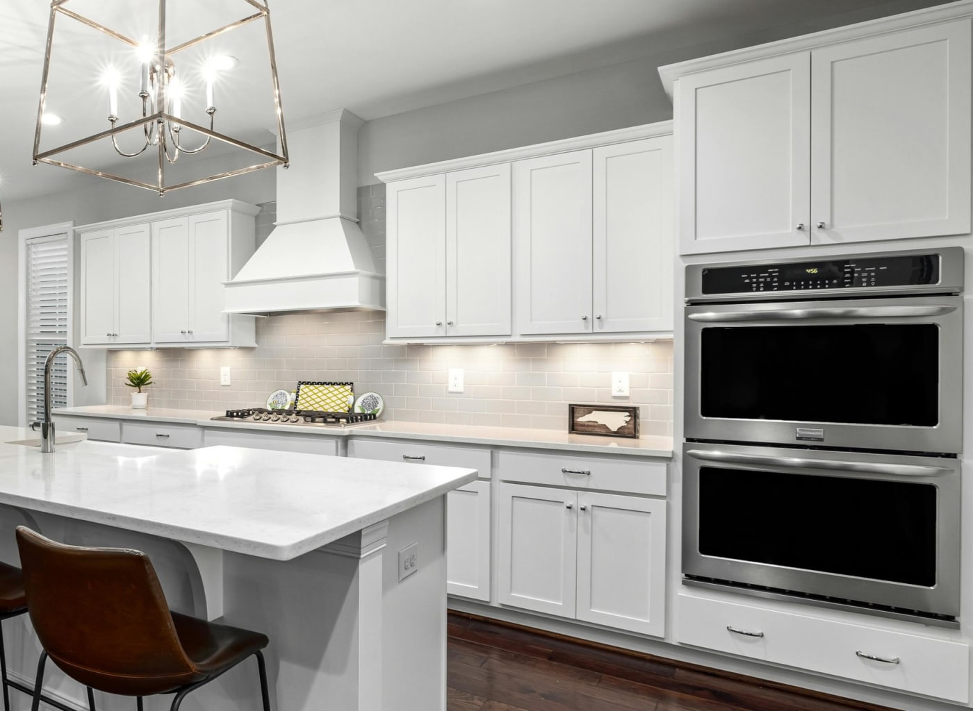Drexel Select cabinetry in a pearl finish displayed in the showroom