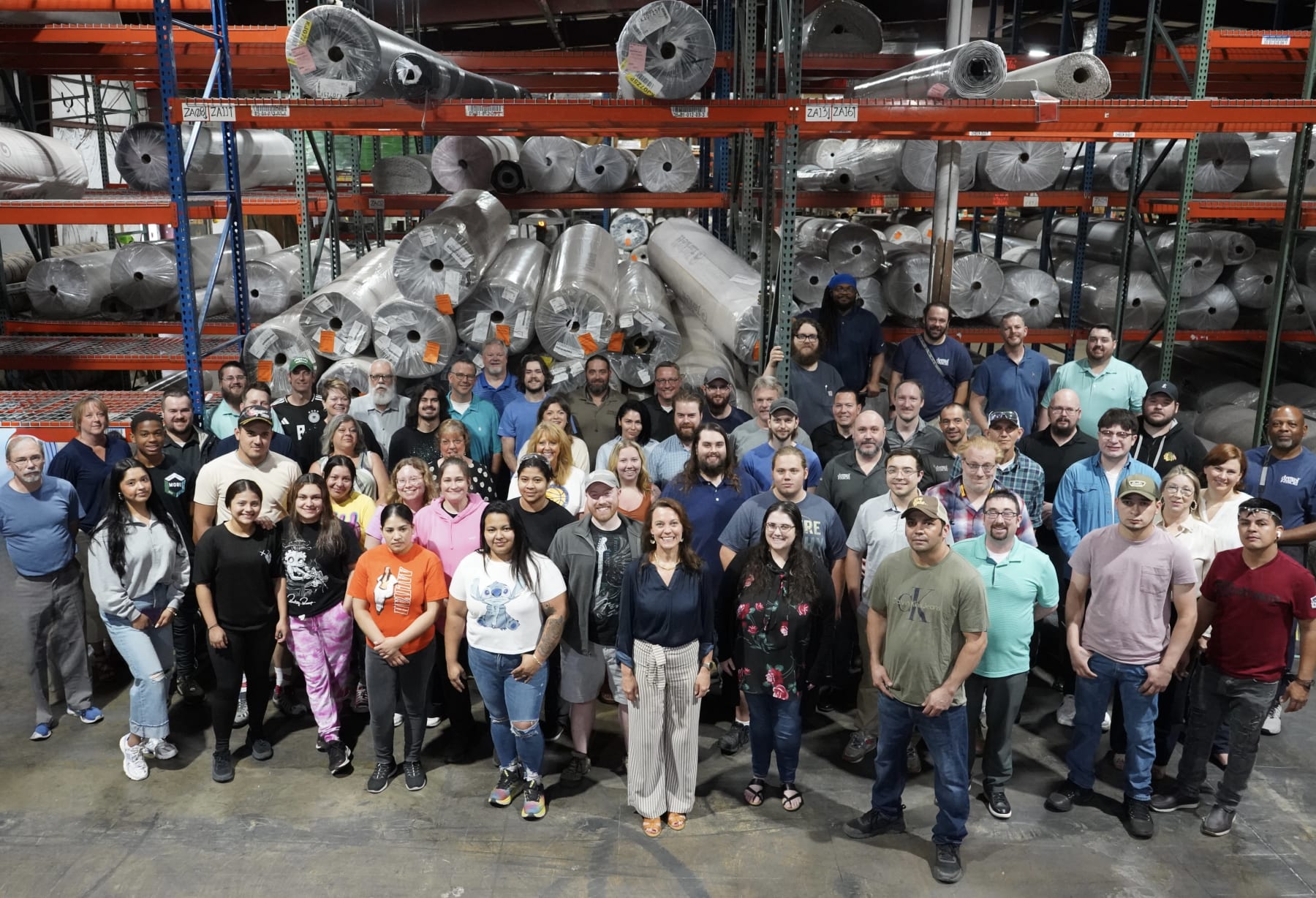 The Drexel Interiors team gathered at the Indianapolis showroom